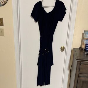 MSK Asymmetrical Navy Jumpsuit
